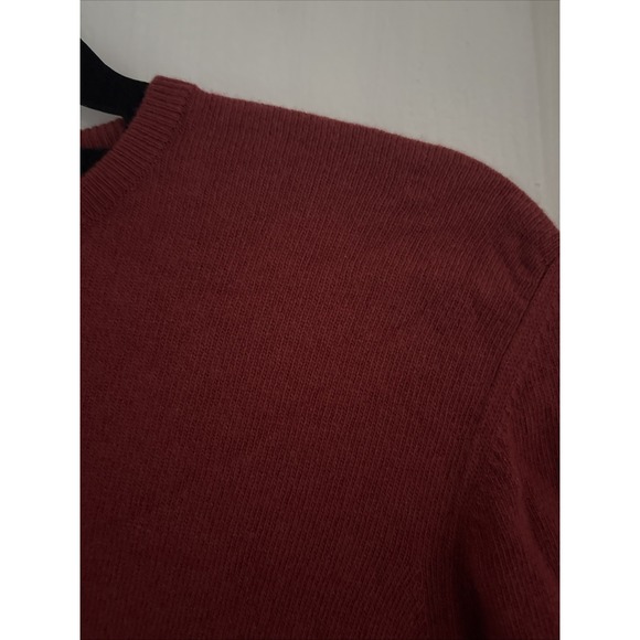 Womens Ballantyne Sweater Shirt Vintage 100% Cashmere Red Made in Scotland Sz 3 - Picture 7 of 9
